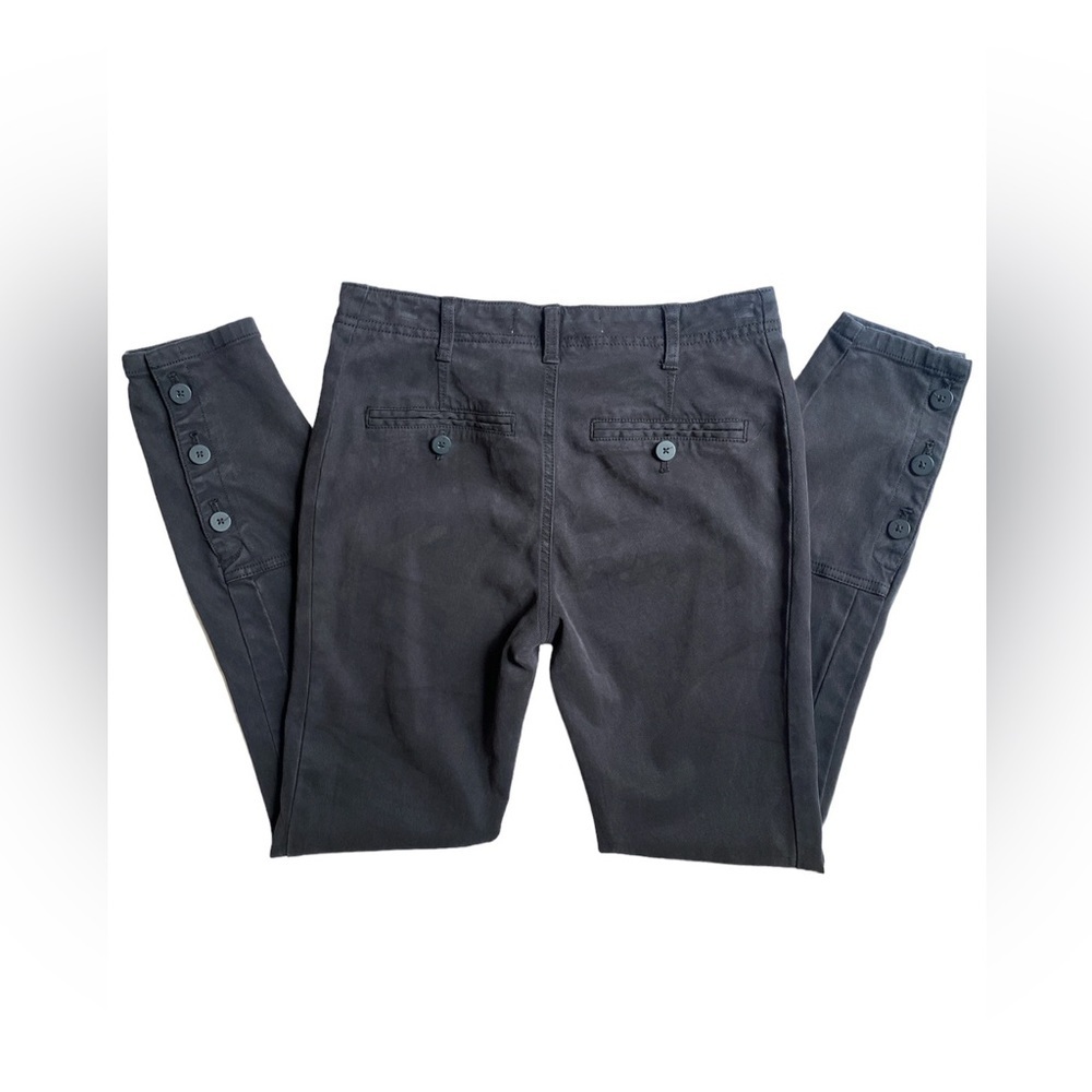Anthropologie Ribbed Buttoned Ankle Utility Pants Women’s Size 26 - Picture 4 of 11